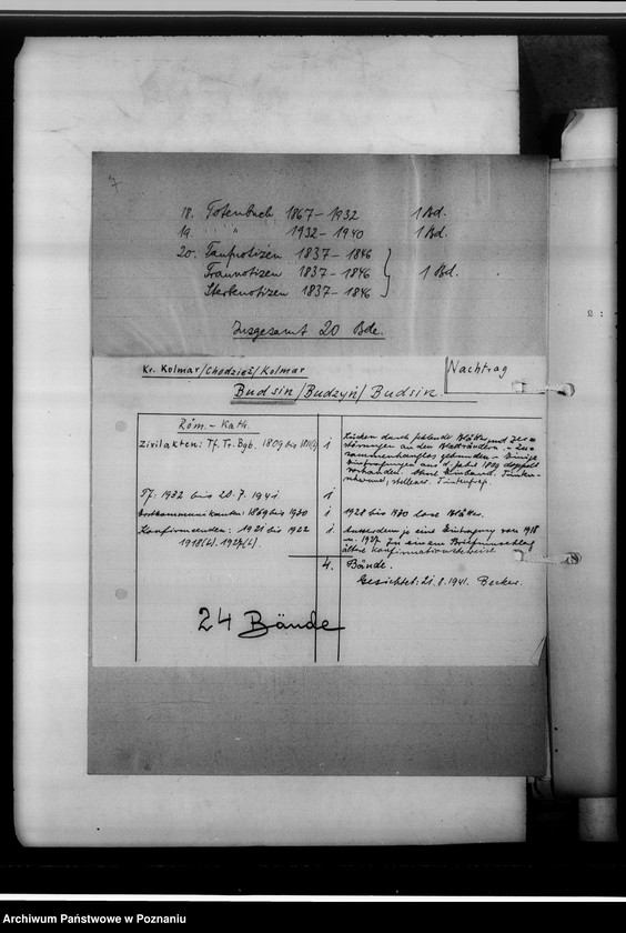 image.from.unit.number "Einziehungsprotokolle [ksiąg kościelnych] Kreis Kolmar [powiat chodzieski]"