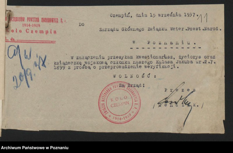 Obraz 13 z jednostki "Czempiń, powiat Kościan akta koła."