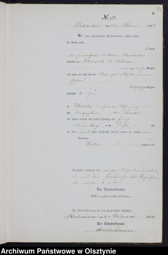 image.from.unit.number "Geburts-Neben-Register Nr 1 -167"