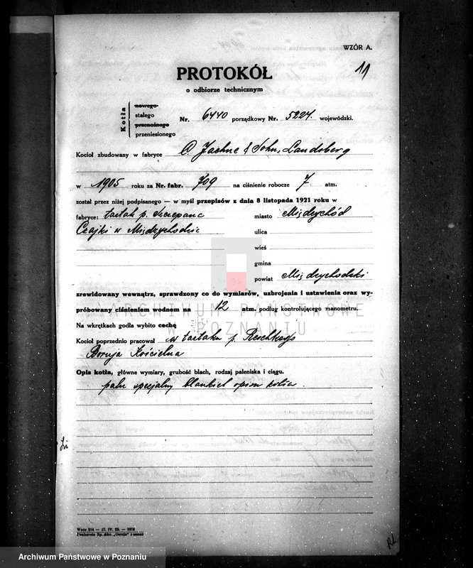 Obraz 15 z jednostki "Tartak Dt. Czajki w Międzychodzie nr woj. kotła 5224"