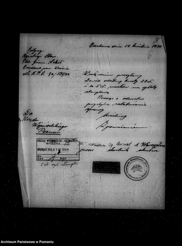 Obraz 11 z jednostki "/Towarzystwo Gimnastyczne „Sokół" w Orzechowie powiat Września - rejestracja/"