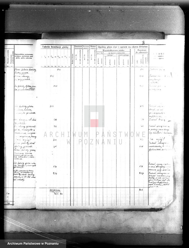 image.from.unit.number "Plan urządzenia gospodarstwa leśnego dla lasu majętności Białokosz powiat międzychodzki 1929-1939"