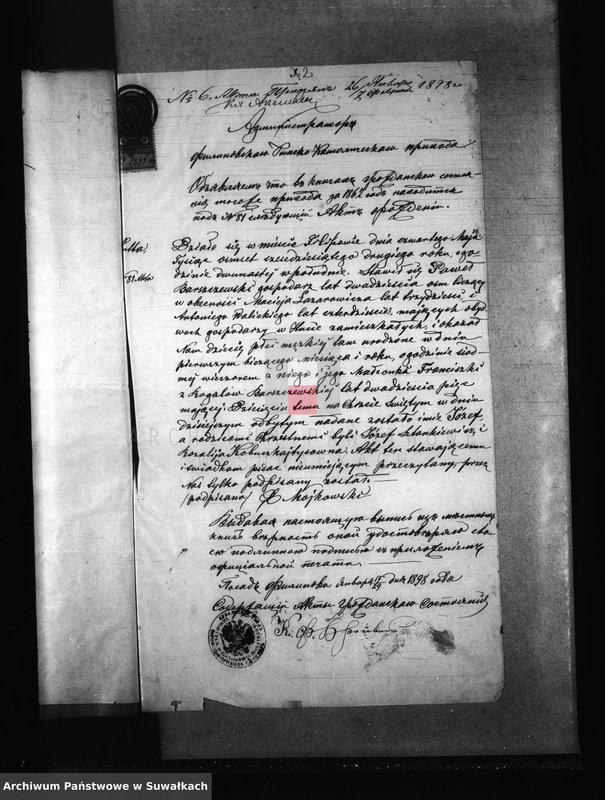 image.from.unit.number "[Dokumenty do akt małżeństw wyznania rzymskokatolickiego parafii w Jeleniewie]"
