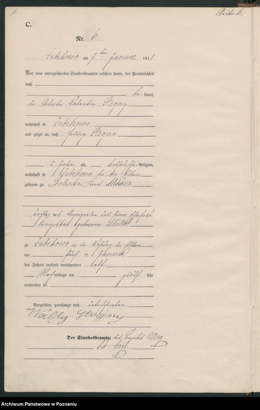 Obraz 9 z jednostki "Sterbe-Haupt-Register"
