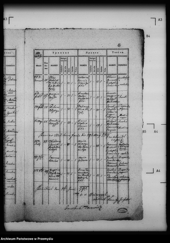 Obraz 18 z jednostki "[Kopie ksiąg metrykalnych parafii Modrycz z filią Solec (dekanat Drohobycz)]"