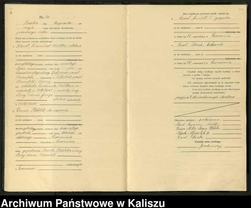 Obraz 19 z jednostki "[Księga małżeństw]"