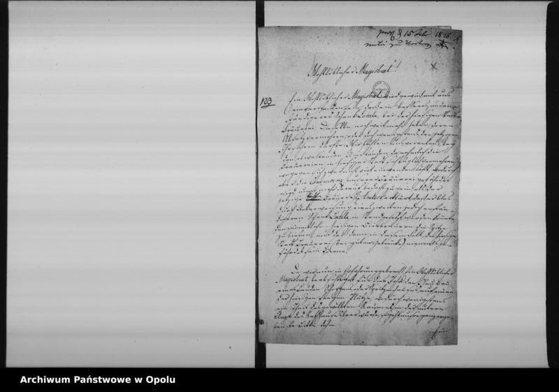 Obraz 5 z jednostki "Acta betreffend die Einrichtung eines neuen Schank-Locals unterm Rathause und Verpachtung desselben an die hiesige Brau-Commune zum Bier Ausschank Vol: 5 de anno 1826"