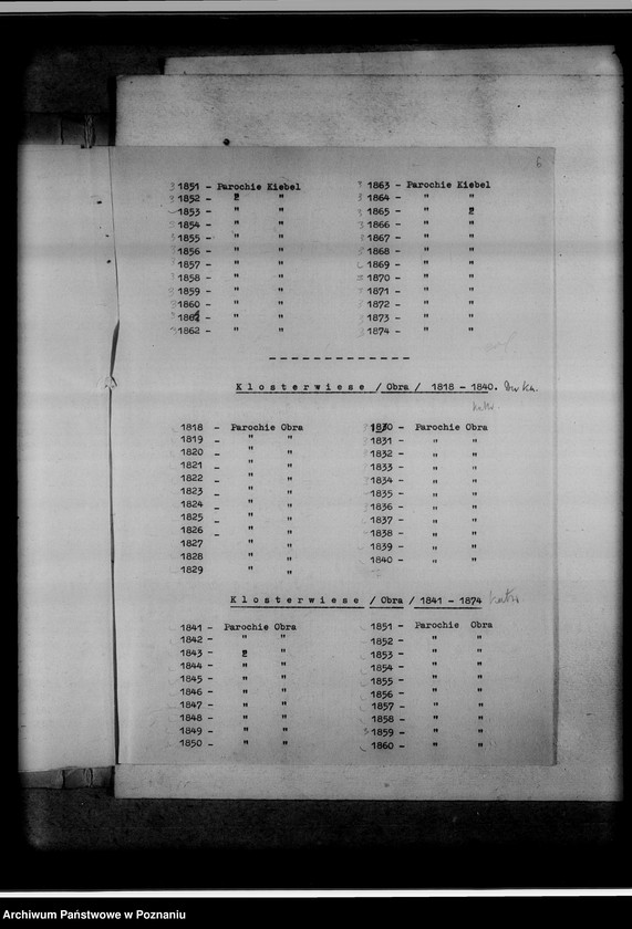 Obraz 10 z jednostki "Verzeichnis der im Amtsgericht Wollstein [Wolsztyn] befindlichen Kirchenduplikate"
