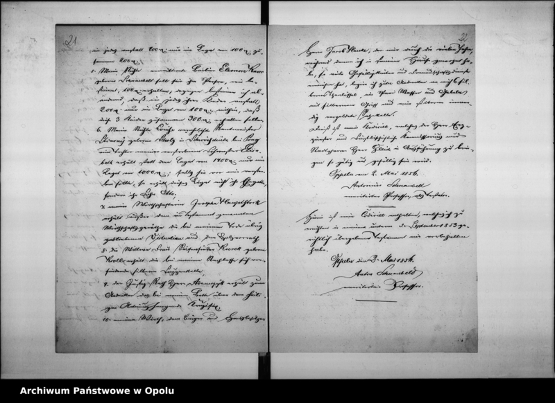 Obraz 17 z jednostki "Acta des Magistrats zu Oppeln betreffend die Proffessor Schnaubeltschen Legate"