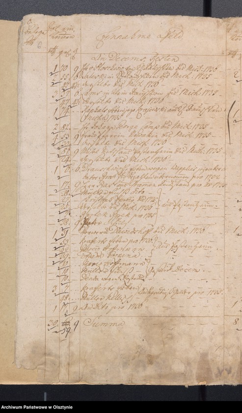 image.from.unit.number "Jahres Kirchen Rechnung der Passenheimschen Stadt Kirchen aller Einnahme und Ausgabe wie auch Bau-Rechnung"