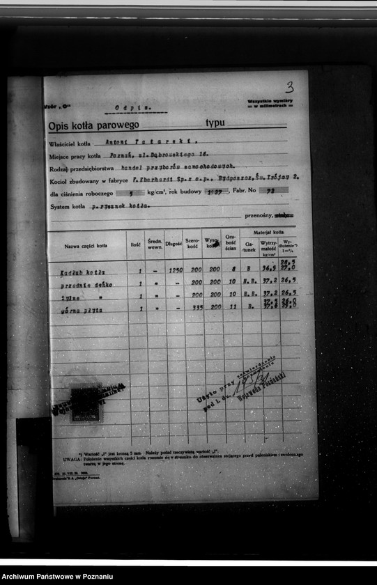 image.from.unit.number "Handel przyborów samochodowych A. Tatarski Poznań ul. Dąbrowskiego 18 nr woj. kotła 6511"