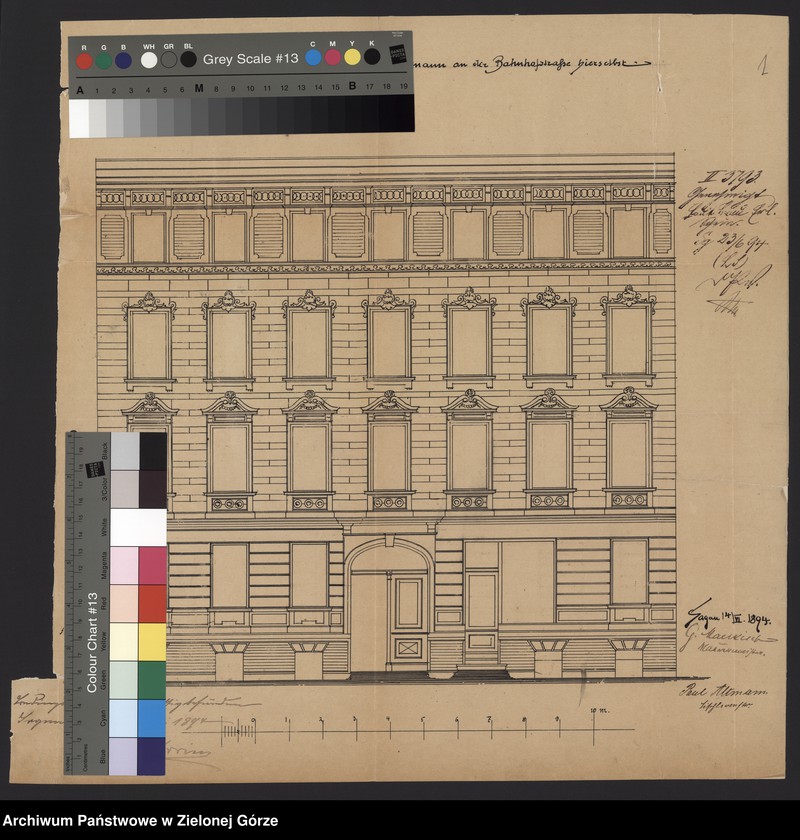 Obraz 5 z jednostki "Bahnhofstrasse. Facade für den Neubau. Tischlermeister Altmann."