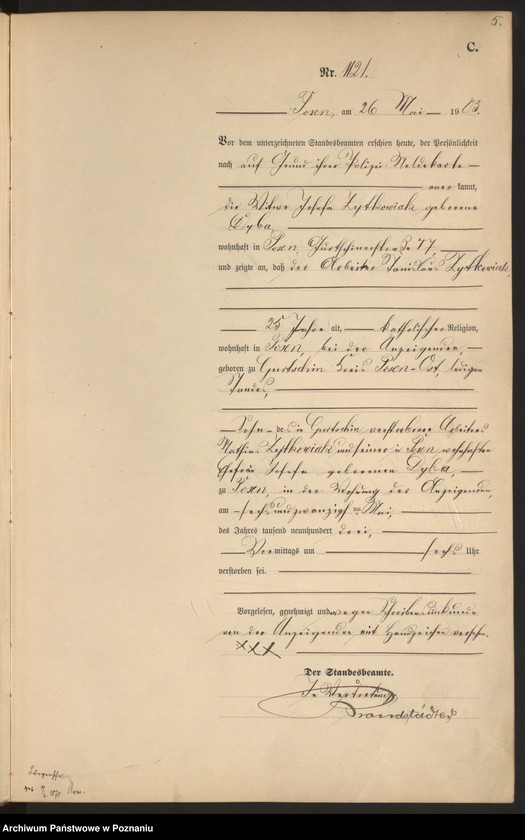 Obraz 8 z jednostki "Księga zgonów tom III"