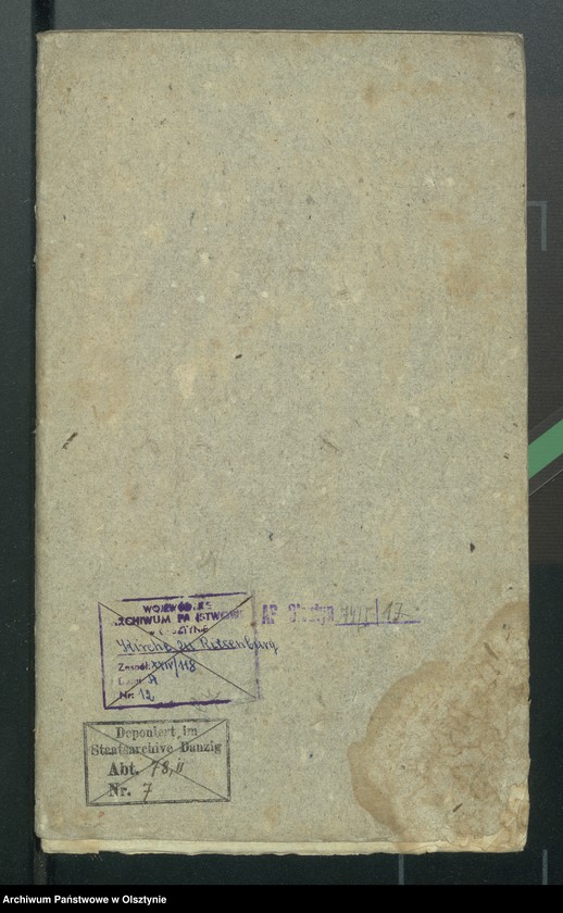 image.from.unit.number "Kirchen Rechnung über Einnahme und Ausgabe bei der ewangelischen deutschen und polnischen Kirche zu Riesenburg"