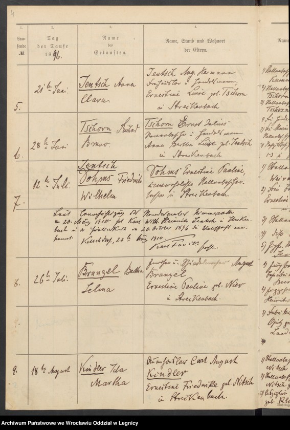 image.from.unit.number "Tauf-Register der Evangelischen Kirche zu Streckenbach"