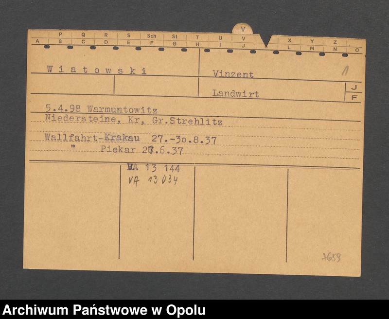 Obraz 3 z jednostki "[Wiatowski Vinzent, ur. 5.04.1898 r. Warmuntowitz]"