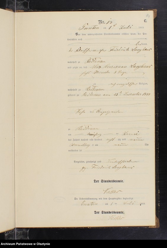 image.from.unit.number "Sterbe-Neben-Register Nr 1 - 23"
