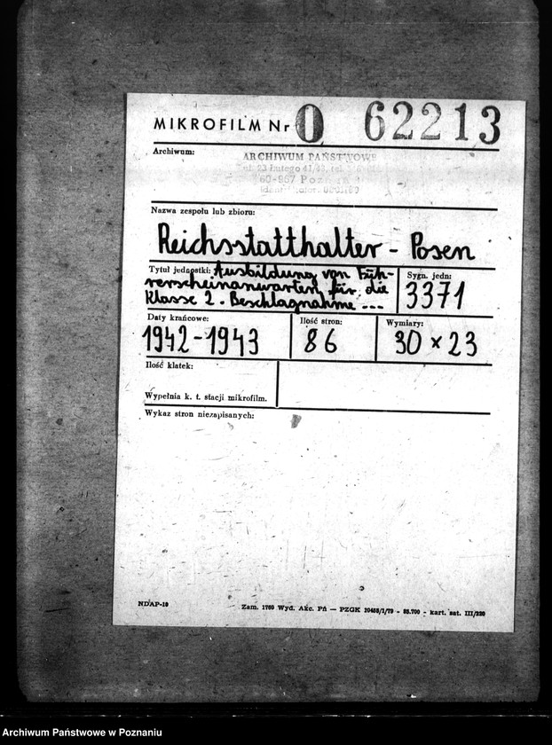 Obraz 2 z jednostki "Ausbildung von Führerscheinanwärtern für die Klasse 2. Beschlagnahme polnischer Fuhrunternehmen. Schmiede in Verkehrsbetrieben."