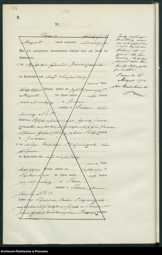 Obraz 20 z jednostki "Księga miejscowa małżeństw tom II [Rejestr główny małżeństw]"