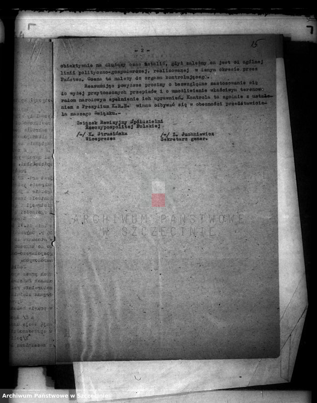 Obraz 11 z jednostki "Związek Rewizyjny Spółdzielni R.P.Okręg Szczeciński - korespondencja"