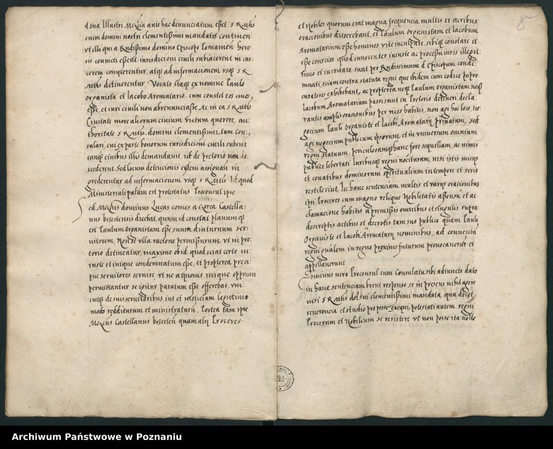 Obraz 10 z jednostki "Liber actorum civilium Posnaniensium incipitur ab feria tertia ante festum s.Mathei evangeliste anni domini 1554 usque ad annum 1556 ... sub B.W. notario."