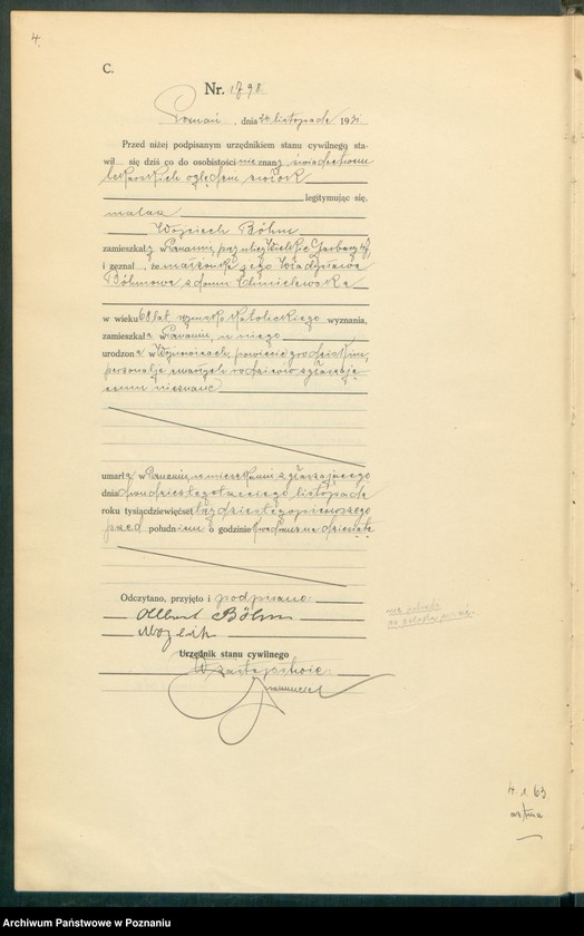 Obraz 6 z jednostki "Księga miejscowa zgonów tom IV [Rejestr główny zgonów]"