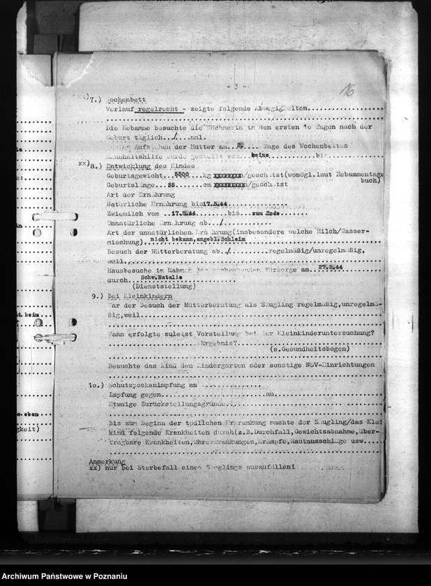 Obraz 20 z jednostki "Ermittelung zum Sterbefall von Säuglingen"