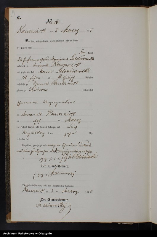 image.from.unit.number "Sterbe-Neben-Register Tom I,Nr 1 - 62"
