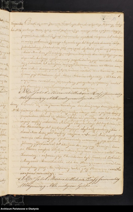 image.from.unit.number "Duplikat Akt Urodzonych, Zejścia i Zaślubionych z parafii Janowieckiej za rok 1858"