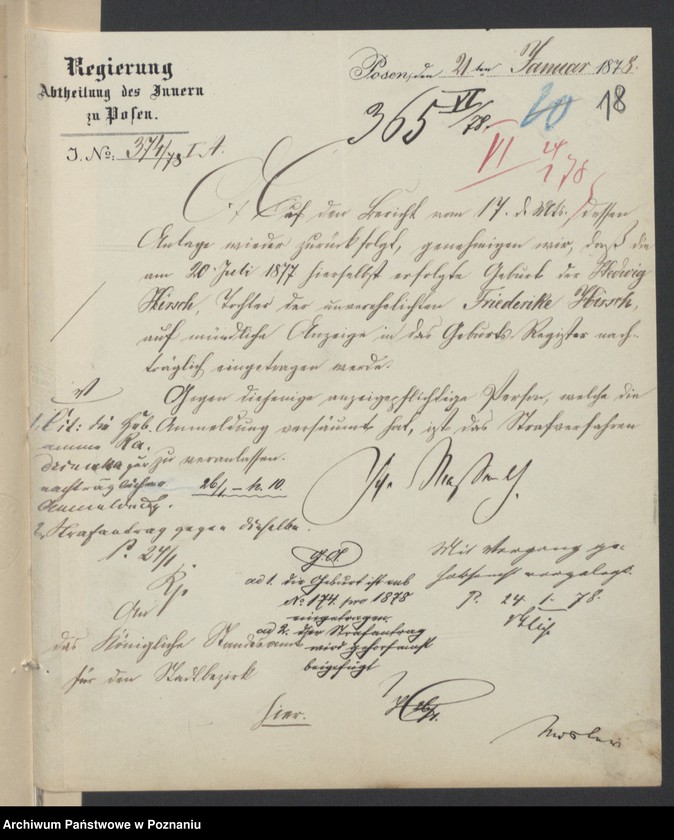 Obraz 20 z jednostki "Nachträgliche Eintragungen der Geburten und Berichtigungen der Geburtsregister"