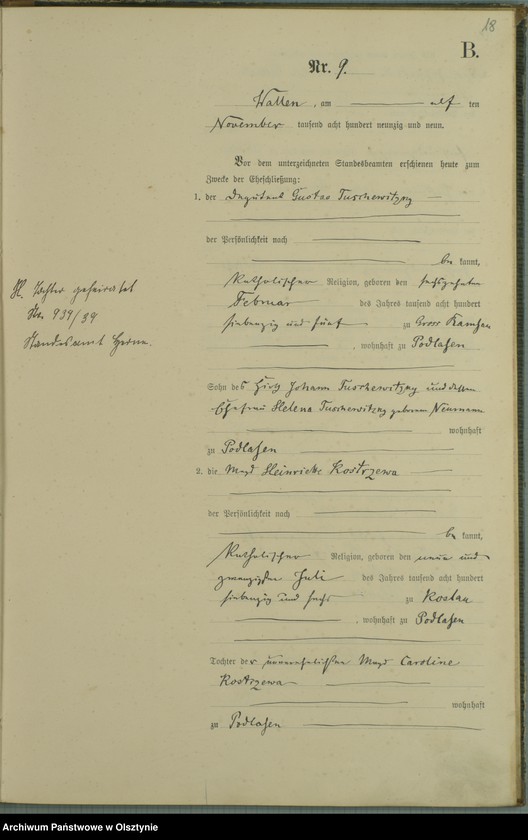 image.from.unit.number "Heiraths-Haupt-Register Nr 1 - 11"