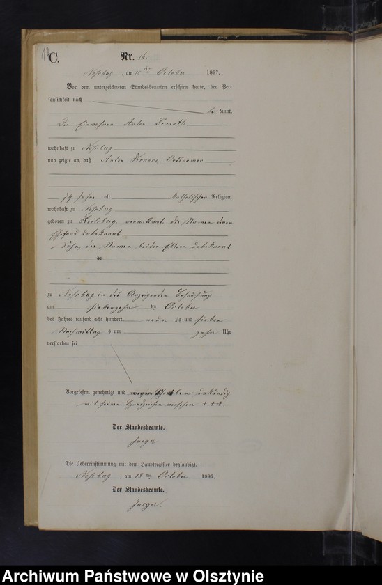image.from.unit.number "Sterbe-Neben-Register Nr 1 - 22"