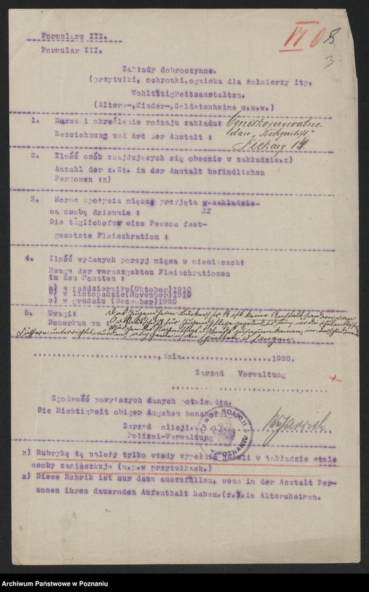 Obraz 5 z jednostki "[Wykaz szpitali i innych zakładów opiekuńczych działających na terenie Poznania]"