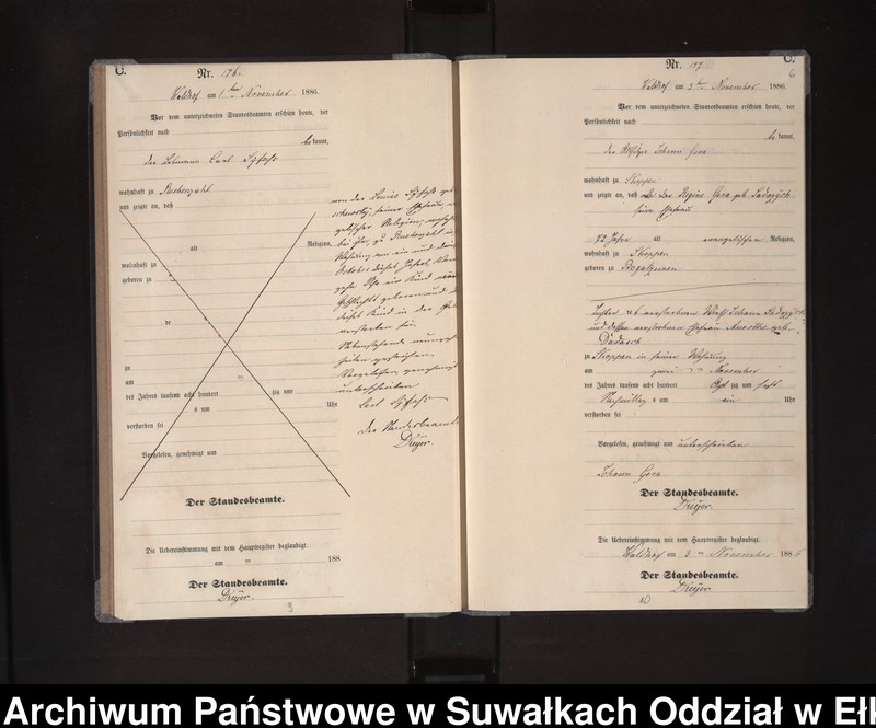 image.from.unit.number "Sterbe-Neben-Register des Königlichen Preussischen Standes-Amtes Orlen Kreis Loetzen [Nr 139-168]"