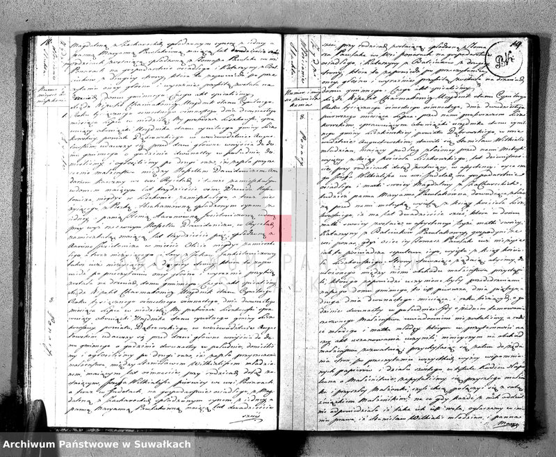 Obraz 12 z jednostki "Księga Aktów Zaślubionych Urzędnika Stanu Cywilnego Gminy Liszkowskiey od 1- go stycznia 1818 roku"