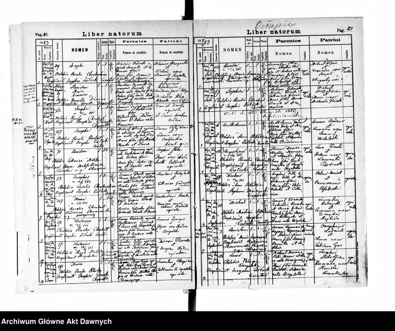 image.from.unit.number "Parafia: Grzymałów. Dekanat: Skałat. Księga metrykalna urodzeń dla wsi Ostapie*."