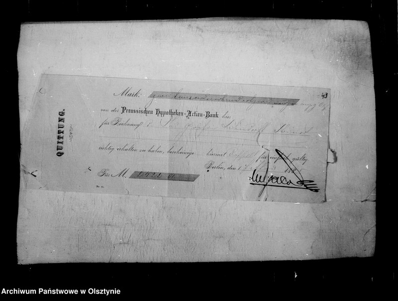 image.from.unit.number "/Akten betr. Geldgeschäfte der Lehndorff mit der Preuss. Hypotheken- Aktien- Bank, Berlin/"