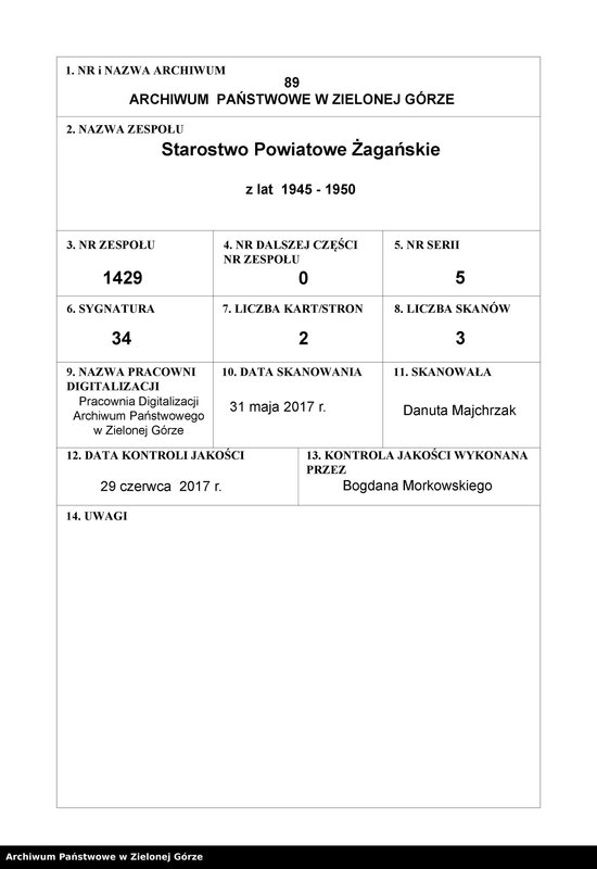 Obraz 1 z jednostki "Państwowa Centrala Tekstylna - sklep tekstylny w Żaganiu - zgłoszenie prowadzenia działalności gospodarczej"