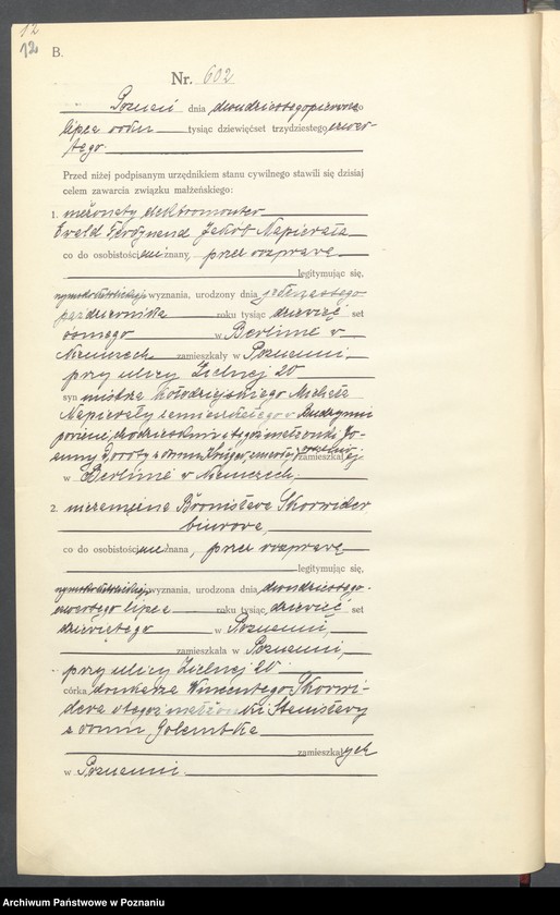 Obraz 14 z jednostki "Księga miejscowa małżeństw tom III [Rejestr główny małżeństw]"