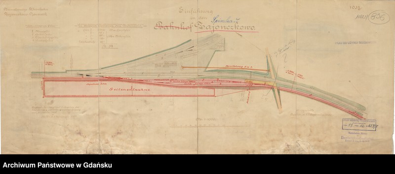 image.from.unit.number "Mormalspuzige Kleinbahn. Zajonczkowo - Neumark. Einführung in den Bahnhof Zajonczkowo"