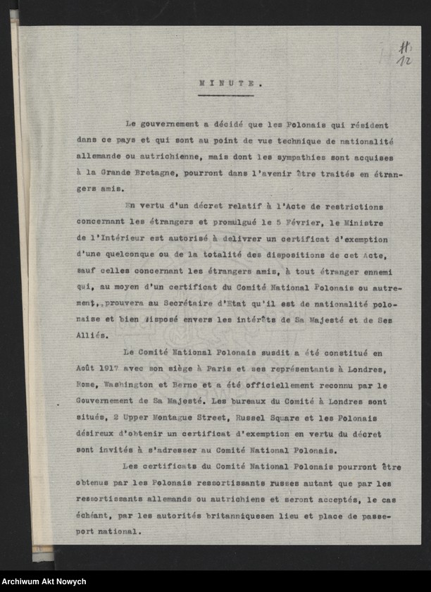 image.from.unit.number "Komitet Narodowy Polski Akta sprawy opieki cywilnej (Urząd Polski Spraw Cywilnych we Francji. Stosunek władz brytyjskich do Polaków. Korespondencja, noty)"
