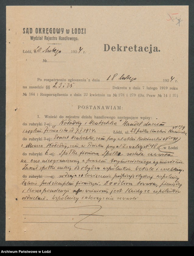 Obraz 9 z jednostki "Kołodny i Hentschke – handel drzewem i węglem"