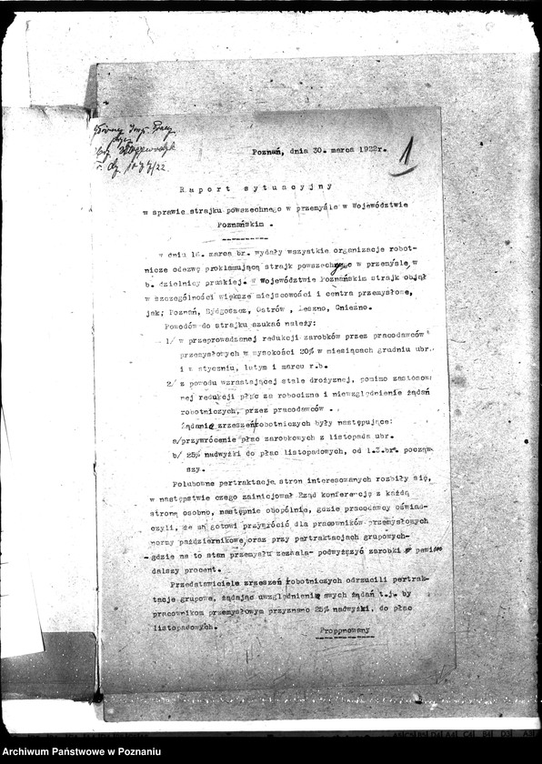 Obraz 5 z jednostki "Raporty w przedmiocie ruchów zarobkowych w przemyśle i handlu"