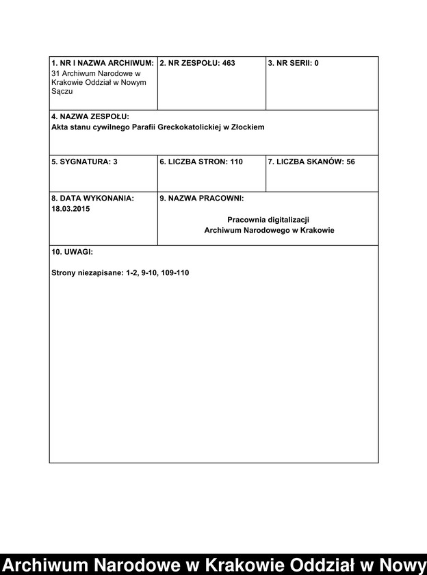 image.from.unit.number "[Księga małżeństw dla miejscowości Złockie]"