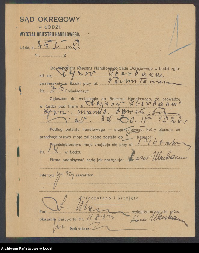 Obraz 3 z jednostki "Lejzor Uberbaum- sprzedaż manufaktury bawełnianej"