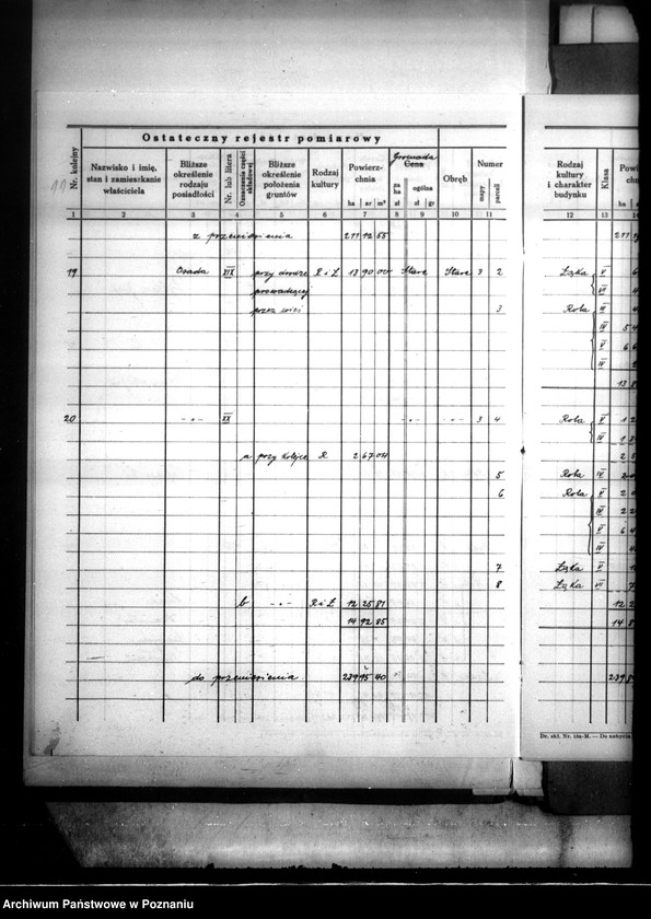 Obraz 16 z jednostki "Ostateczny rejestr pomiarowy majątku Stare powiatu wyrzyskiego"
