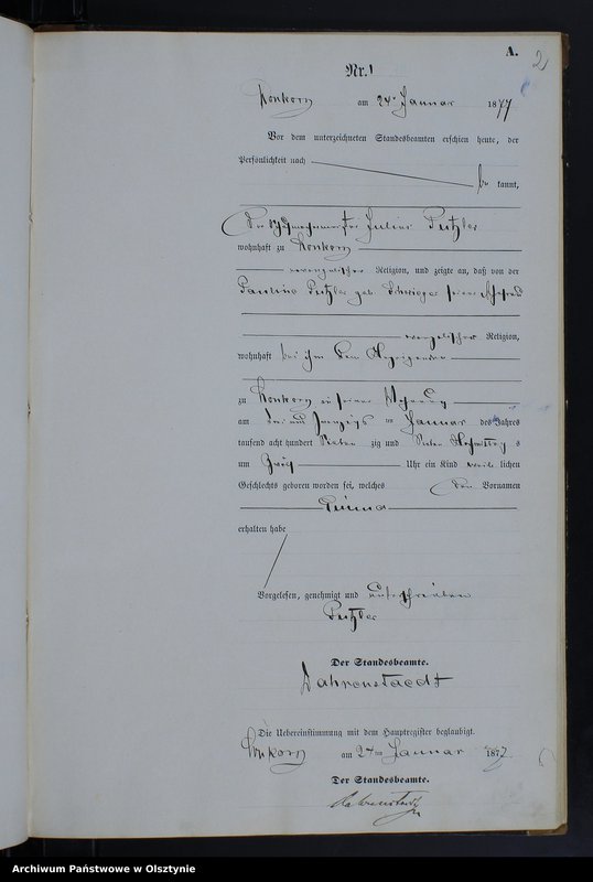 Obraz z jednostki "Geburts-Neben-Register Nr 1 - 58"