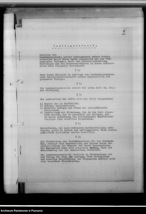 Obraz 6 z jednostki "Zeitschrift für ostdeutsche Sippenforschung [korespondencja w sprawie prospektu wydawnictwa, umowa z Wydawnictwem Pedagogicznym]"