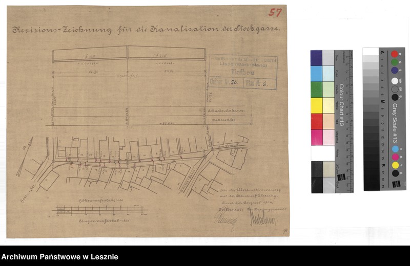 Obraz 1 z jednostki "Lissa. [Plan kanalizacji miasta Leszna - Stockgasse]"