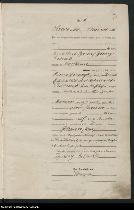 Obraz 4 z jednostki "Geburts-Haupt-Register"